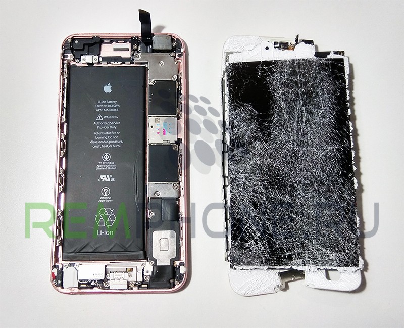 iPhone 6S Plus разбит, замена экрана