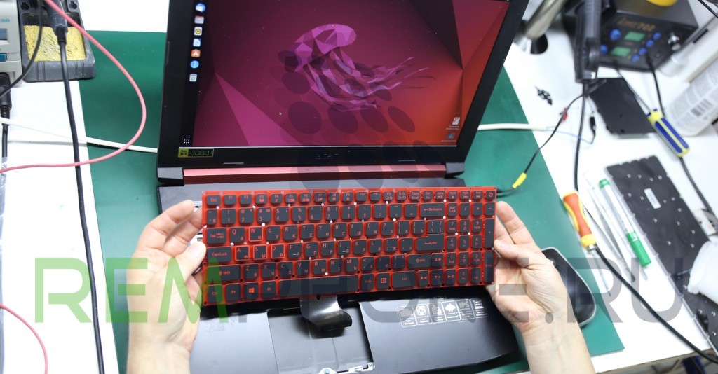 Acer Nitro 5 замена клавиатуры